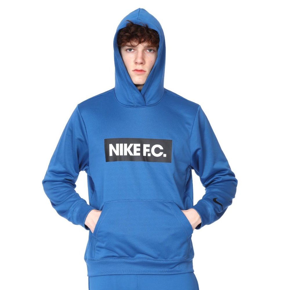 Nike F.C. Men's Football/Soccer Hoodie (Dark Marina Blue/White/Black)